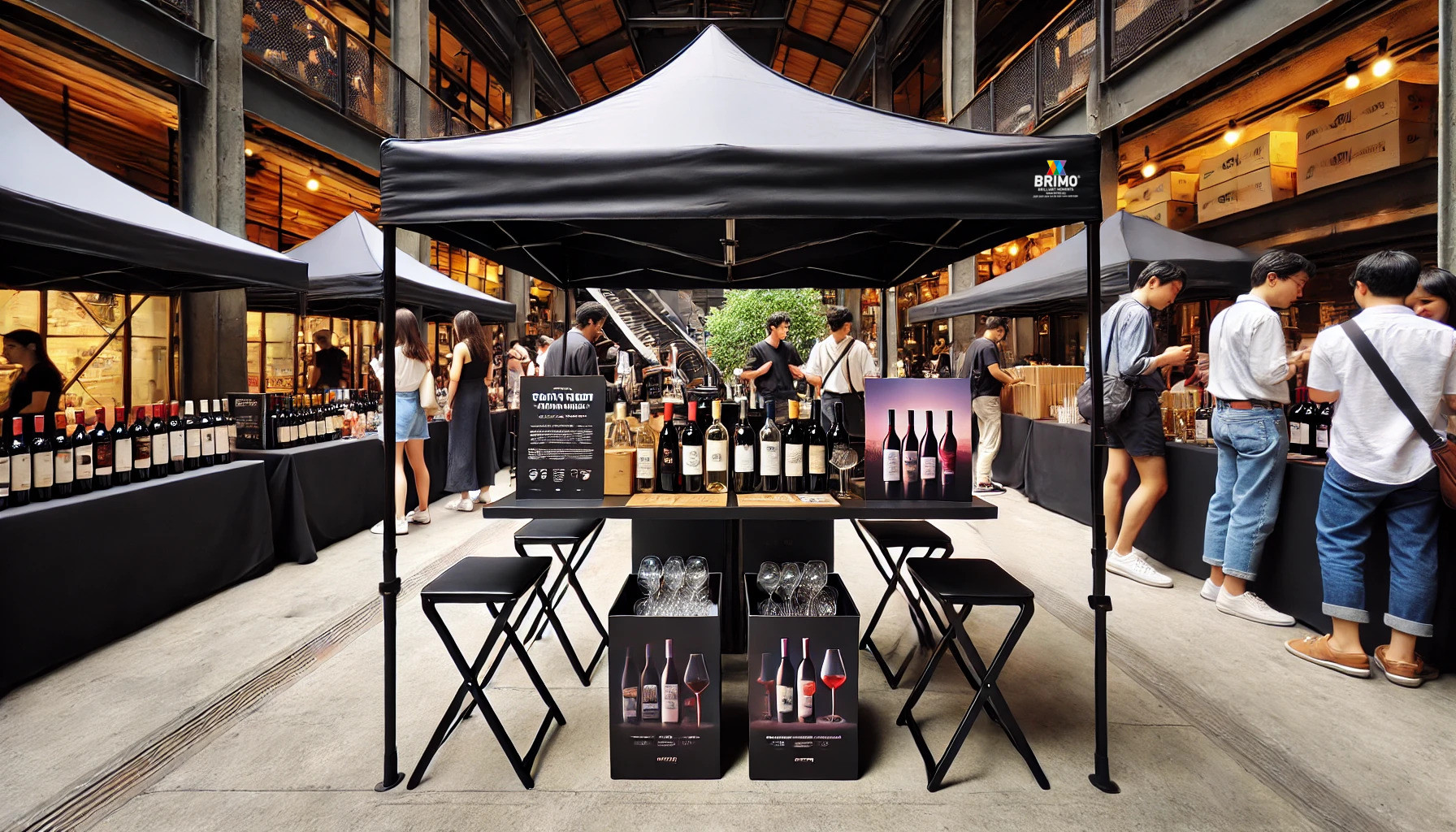 Pavilion la festivalul vinului