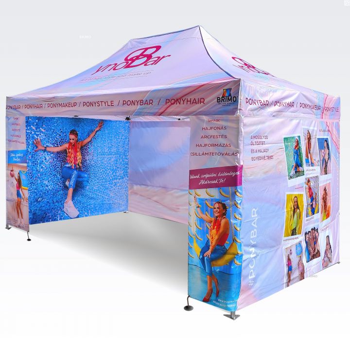Skladací nožnicový stan pre outdoorové predajné akcie