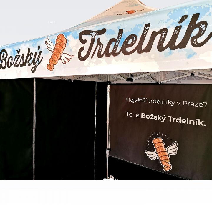 Nožnicový skladací stan na outdoorové trhy